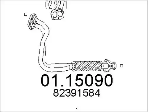 изпускателна тръба MTS 01.15090