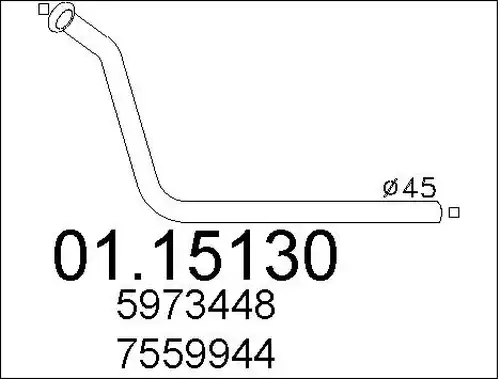 изпускателна тръба MTS 01.15130