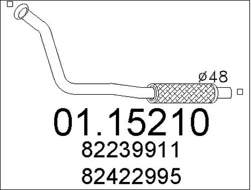 изпускателна тръба MTS 01.15210