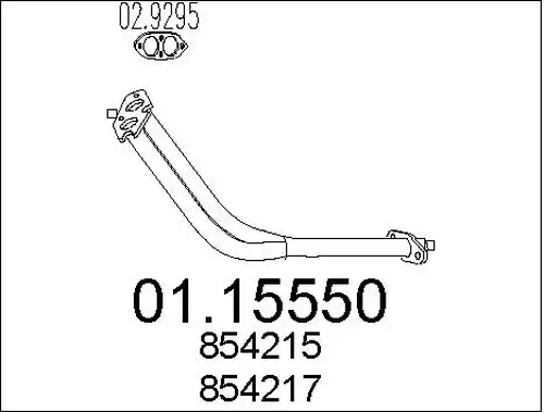 изпускателна тръба MTS 01.15550