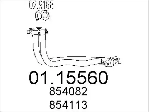 изпускателна тръба MTS 01.15560