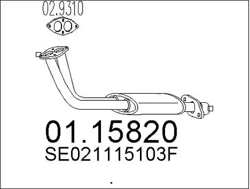 изпускателна тръба MTS 01.15820