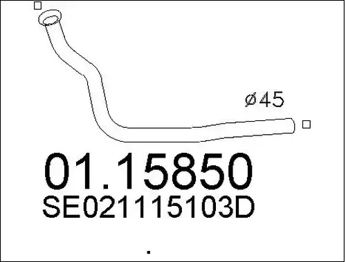 изпускателна тръба MTS 01.15850