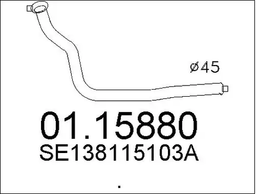 изпускателна тръба MTS 01.15880
