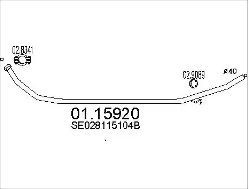 изпускателна тръба MTS 01.15920