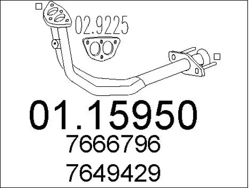 изпускателна тръба MTS 01.15950