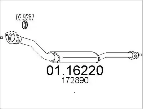 изпускателна тръба MTS 01.16220