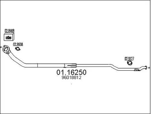 изпускателна тръба MTS 01.16250