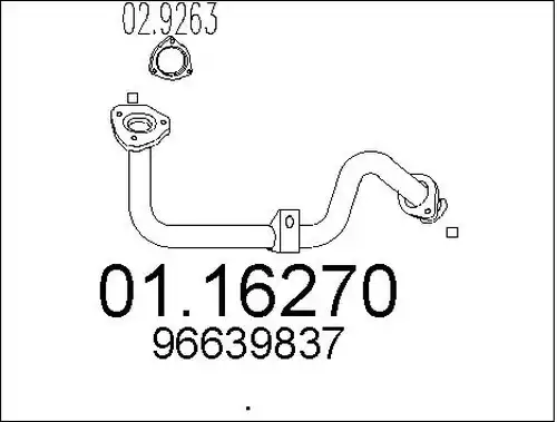 изпускателна тръба MTS 01.16270