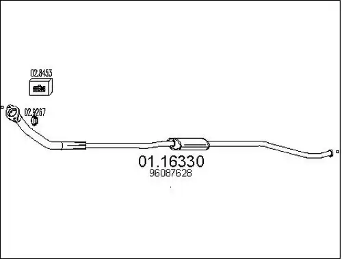 изпускателна тръба MTS 01.16330