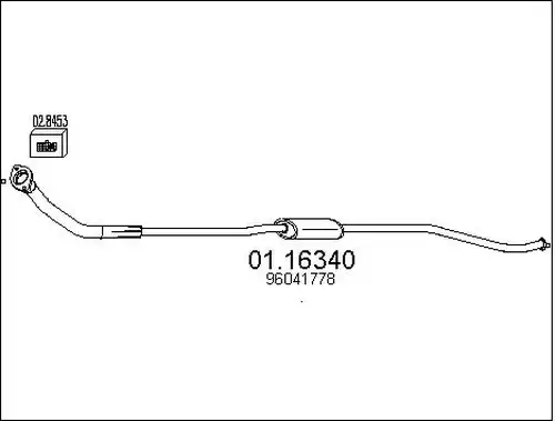 изпускателна тръба MTS 01.16340