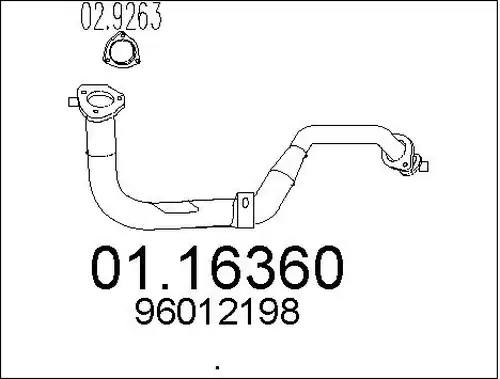 изпускателна тръба MTS 01.16360