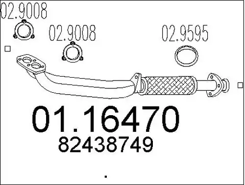 изпускателна тръба MTS 01.16470