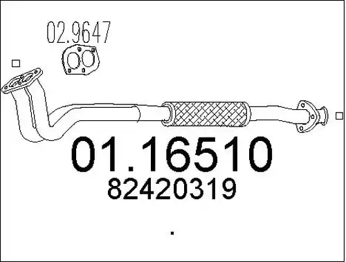 изпускателна тръба MTS 01.16510