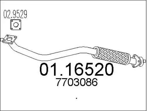 изпускателна тръба MTS 01.16520