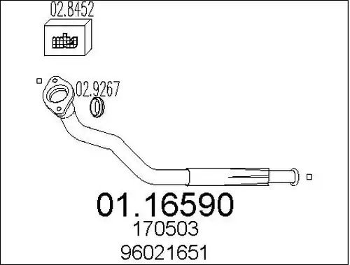 изпускателна тръба MTS 01.16590