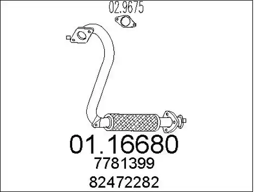 изпускателна тръба MTS 01.16680