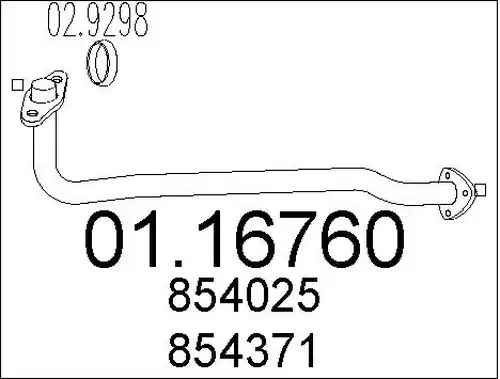 изпускателна тръба MTS 01.16760
