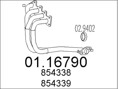 изпускателна тръба MTS 01.16790
