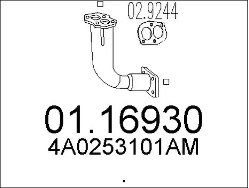 изпускателна тръба MTS 01.16930