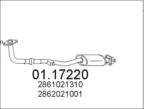 изпускателна тръба MTS 01.17220