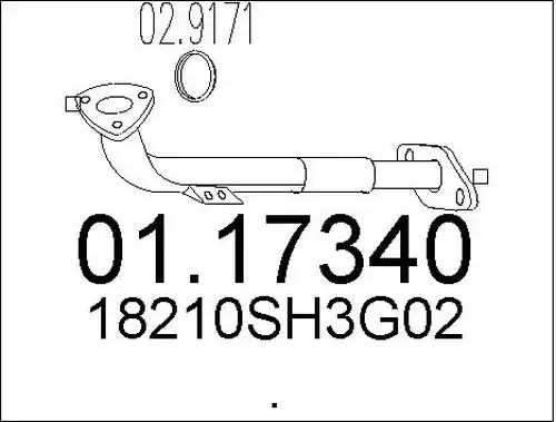 изпускателна тръба MTS 01.17340