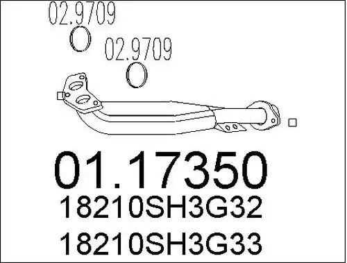 изпускателна тръба MTS 01.17350