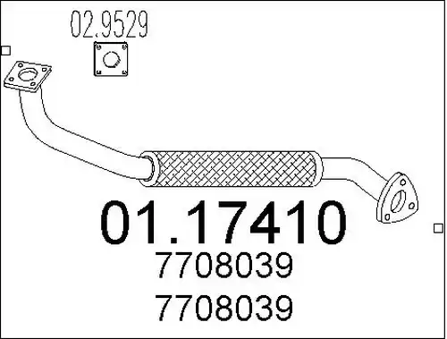 изпускателна тръба MTS 01.17410