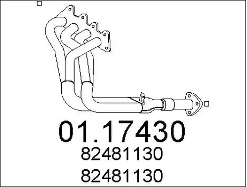 изпускателна тръба MTS 01.17430