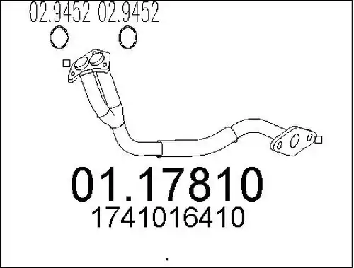изпускателна тръба MTS 01.17810