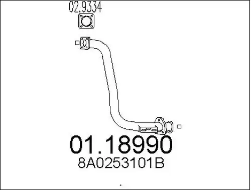 изпускателна тръба MTS 01.18990