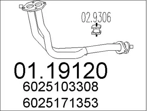 изпускателна тръба MTS 01.19120