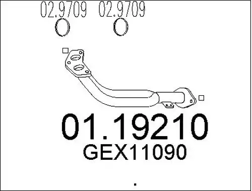 изпускателна тръба MTS 01.19210