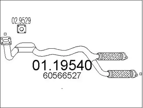 изпускателна тръба MTS 01.19540