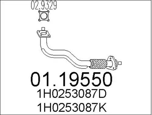изпускателна тръба MTS 01.19550