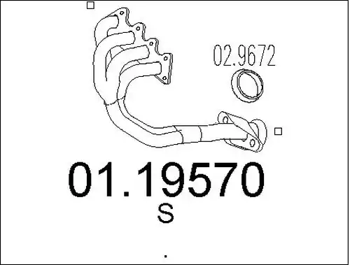 изпускателна тръба MTS 01.19570