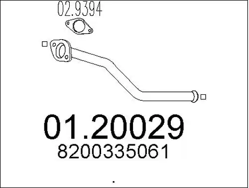 изпускателна тръба MTS 01.20029