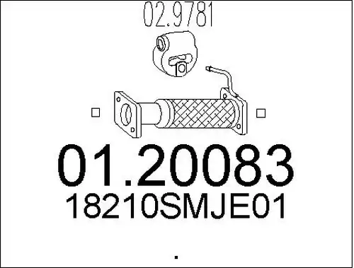 изпускателна тръба MTS 01.20083