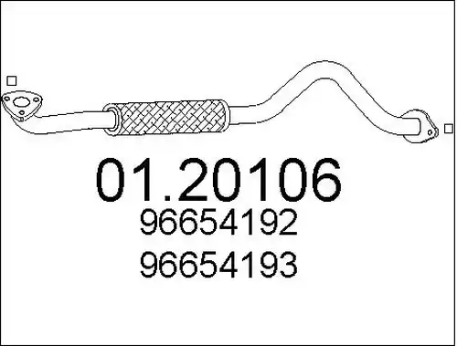 изпускателна тръба MTS 01.20106
