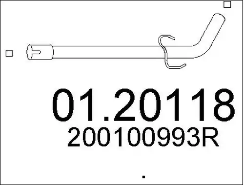 изпускателна тръба MTS 01.20118