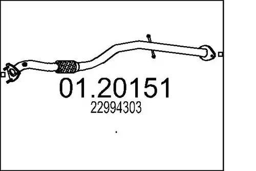 изпускателна тръба MTS 01.20151