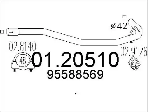 изпускателна тръба MTS 01.20510