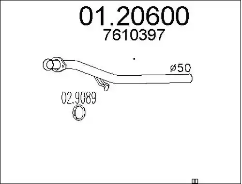 изпускателна тръба MTS 01.20600