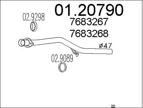изпускателна тръба MTS 01.20790