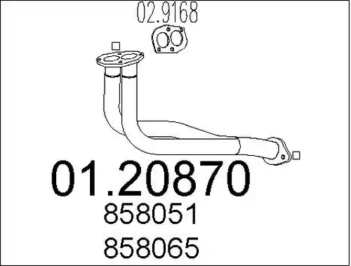 изпускателна тръба MTS 01.20870