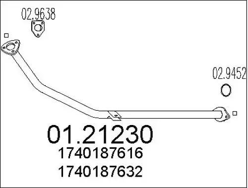 изпускателна тръба MTS 01.21230