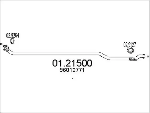 изпускателна тръба MTS 01.21500