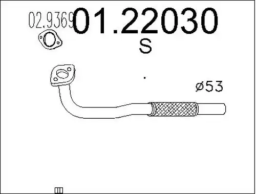 изпускателна тръба MTS 01.22030