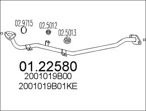 изпускателна тръба MTS 01.22580