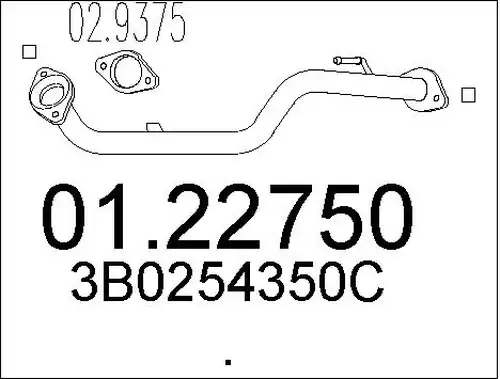 изпускателна тръба MTS 01.22750
